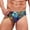 Navy, variant on heyac Men's Ployester Swimsuit Bikini Briefs with Adjustable Drawstring,Army Green,L