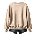 thumbnail image 3 of Womens Vintage Crew Neck Sweatshirt Long Sleeve Full Moon Witch Graphic Pullover Relaxed Fit Casual Fall Halloween Tops Beige XXL, 3 of 3