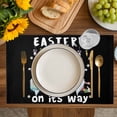 thumbnail image 4 of Black Gnomes Easter Placemats Set of 4, Eggs Botanical Carrot Pastoral Placemats for Dining Table, Place Mats for Kitchen Tabletop, Waterproof Wipeable Dining Table Mats Set, 4 of 9