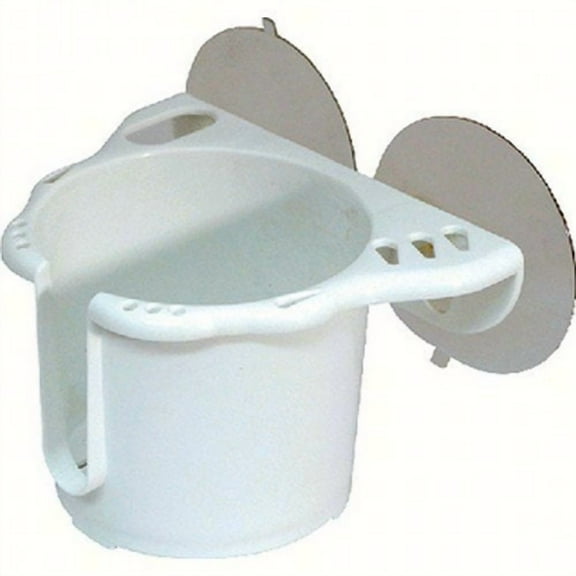 T-H Marine Single Drink Holder  Tackle Titan Drink Caddy, Lure and Pliers Holder with Strong Suction Cups  White