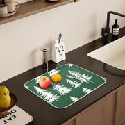 Nature's Evergreens Dish Drying Mat for Kitchen, Quick Drying Absorbent Soft Durable 16 x 18