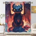 thumbnail image 2 of How to Train Y×our Dra×gon Curtains 63 Inch Length, Thermal Insulation Blackout Curtains Privacy Curtains for Bedroom/Living Room 2PC, 2 of 5
