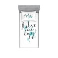 thumbnail image 1 of Saying Bedding Set with Sheet & Covers, Modern Typographic Style Relax and Enjoy Message with Ink Splatter, Printed Bedroom Decor 2 Shams, 4 Sizes, Baby Blue Black, by Ambesonne, 1 of 3