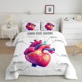 thumbnail image 1 of Erosebridal Ensembles de Literie à Motif Cœur Simple avec Couette, Insert de Couette Science Médicale, Adulte, 2 Pcs, 1 of 7