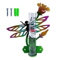 thumbnail image 4 of figatia Animal Rain Gauge Fence Mounting Glass Tube, Animal Statue, Glass Rain Gauge for Patio Yard Lawn Deck Backyard Dragonfly, 4 of 8
