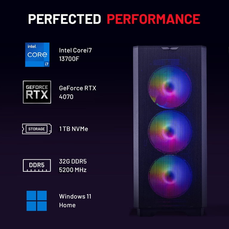 Skytech Prebuilt Gaming PC - Intel i7 13700F, RTX 4070 (GeForce 