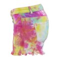 thumbnail image 5 of Womens High Waisted Jean Shorts Tie Dye Stretchy Denim Shorts For Women, 5 of 6