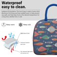 thumbnail image 3 of Lunch Bag Lunch Box for Women Reusable Insulated Lunch Bags,Water-Resistant Tropical Fishes Pattern-01 Cooler Lunch Tote Bag, Large Capacity for Work Travel Picnic, 3 of 6