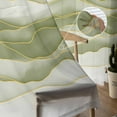 thumbnail image 5 of Sage Green Marble Sheer Curtains 96 Inches Long 2 Panels Set, Window Sheer Curtains for Living Room/Bedroom, Abstract Wave Lines Gradient Light Filtering Rod Pocket Curtain 52'' x 96'' x 2, 5 of 7