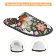 thumbnail image 3 of Balery Rabbits on Floral Pantuflas de Casa de Felpa Silenciosas con Diseño Estampado, Zapatillas Cómodas Antideslizantes de Algodón para Interior-Large, 3 of 8
