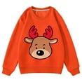 thumbnail image 3 of FUZHIQ Christmas Sweatshirts Boys Cute Reindeer Print Long Sleeve Warm Round Neck Pullover Sweatshirt Trendy Fall Fashion Tops for 9-10 Years, 3 of 6