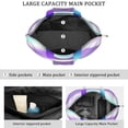 thumbnail image 3 of 22 Inch Oversized Travel Bag Lightweight Canvas Weekender Duffel with Multi Pockets, Aurora Print, 3 of 5