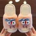 thumbnail image 2 of Yindaity Toddler Boy Slippers Girls Fluffy Cute Fuzzy Slippers - Open Toe Warm Fur Slides Cross Band Plush Slip on House Indoor Slippers(Light Pink,13), 2 of 3