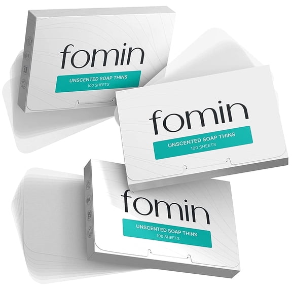 FOMIN - Antibacterial Paper Soap Sheets for Hand Washing - (300 Sheets) Unscented Portable Travel Soap Sheets, Dissolvable Camping Mini Soap, Portable Soap Sheets