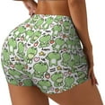 thumbnail image 2 of Kdxio Happy Frogs Print Workout Shorts for Women Seamless Soft Smooth Gym Yoga Scrunch Active Shorts, 2 of 5