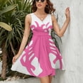 thumbnail image 3 of Pink Lobster Dress Summer Street Style Dresses Female Sleeveless Printed Sundress, 3 of 7