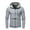 #2 Gray, variant on KIHOUT Hoodies Men's Fashion Printed Sports Sweater Hooded Long Sleeve Zipper Pocket Sports Casual Top Coat DY/XL