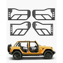 VEVOR Jeep Tube Doors, 4-Door, Adventure Style Jeep Tubular Door with Heavy-Duty Hinges & OE Latch, Jeep Doors with Rubber Pads & Toughened Steel Tube, Fit for 2007-2018 Jeep Wrangler JK