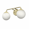 Hepburn 2 Lgt Vanity Mdrn Brs by Hunter 19167 in Brass Finish