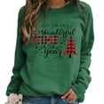 thumbnail image 3 of KZKR Christmas Shirts For Women, Womens Fashion Christmas Tree Printed Long Sleeve Crewneck Sweatshirt Casual Tops, 3 of 3
