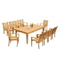 thumbnail image 4 of Grade-A Teak Dining Set: 10 Seater 11 Pc: 122" Caranas Rectangle Table And 10 Aspen Stacking Arm Chairs Outdoor Patio WholesaleTeak #51AP2911, 4 of 4