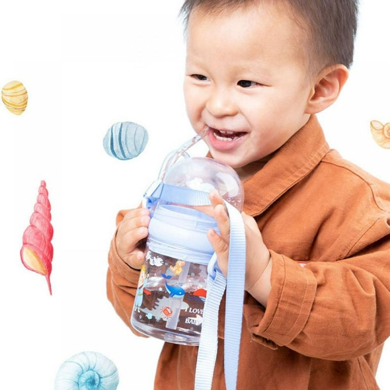 1pc 250ML Kids Water Bottle For School Boys Girls, Cup With Straw