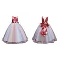 thumbnail image 5 of URMAGIC 4-14 Years Girls Sleeveless Floral Bridesmaid Dress Kids 3D Bow Princess Pageant Lace Prom Ball Gown Formal Maxi Dress, 5 of 9