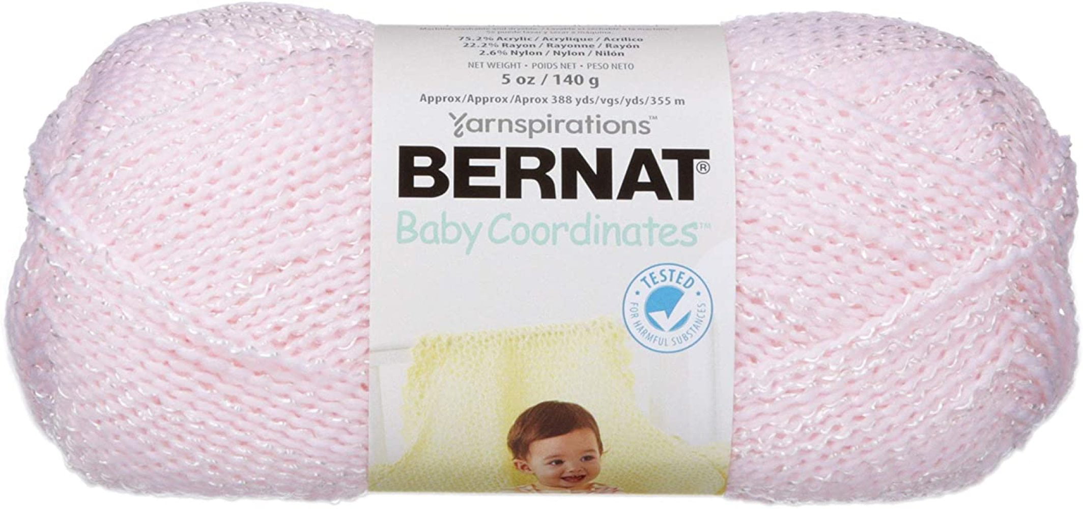 3-Pack Bernat Baby Coordinates Yarn Solids Baby Pink 166048-48420 