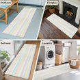 thumbnail image 5 of Colorful Striped 2'x6' Runner Rugs for Hallway Kitchen Bedside Non Slip Washable, Modern Vertical Stripes Watercolor Entryway Rug Runners with Rubber Backing, Long Carpet Runner for Laundry Room, 5 of 8