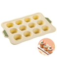 thumbnail image 1 of Molde de silicona para muffins - Moldes para muffins antiadherentes 12 piezas, molde de silicona para cupcakes Moldes de silicona antiadherentes ideales para hacer muffins (beige), 1 of 5