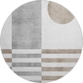 thumbnail image 2 of Addison Rugs Mayfield Premium Machine Washable Transitional Geometric Ivory Round Rug, 8' x 8', 2 of 6