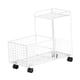 thumbnail image 5 of Carrito de servicio debajo del escritorio, carrito móvil con ruedas, estantería metálica multiusos para almacenamiento Doble capa blanca, 5 of 9