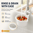 thumbnail image 5 of Faucet Hanging Strainer Sink Strainer Basket Self Cleaning Kitchen Sink Strainer Basket Faucet Hanging Food Catcher Auto Dump Filter for Leftovers Fruit and Veggies Wall Mounted Sink Draining Basket, 5 of 7