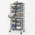 thumbnail image 3 of Seville Classics 7-Tier NSF 12-Bin Rack, 24" W x 14.25" D x 56" H, Gray, 3 of 15