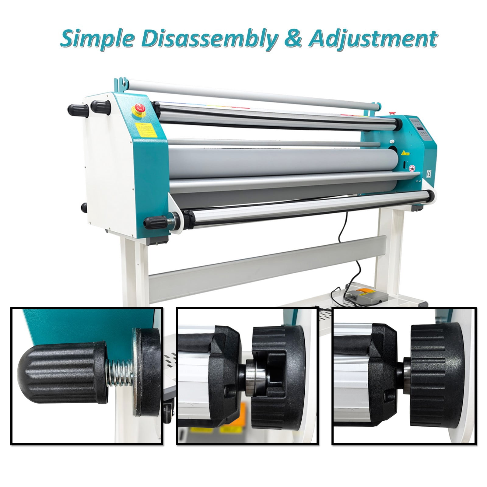 64 Inch Pneumatic Hot Cold Laminator Self-Stripping No Air Compressor