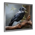 thumbnail image 2 of Designart "Guardian Raven in Mystique II" Animals Framed Wall Art Decor - Modern Brown Raven Entryway Framed Wall Art, 2 of 6