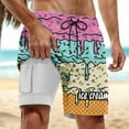 thumbnail image 2 of Kcolen Mens Swim Trunks 9 Inch,2 in 1 Swimsuit Swim Shorts Quick Dry Board Short Beach Bathing Swimming Swimwear with Pockets, 2 of 5