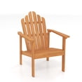 thumbnail image 1 of Gymax Stackable Adirondack Chair Acacia Wood Outdoor Chair w/ Slatted Backrest & Seat, 1 of 7