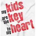 thumbnail image 2 of My Kids Are the Keys to My Heart Women's Long Sleeve T Shirt Brisco Brands X, 2 of 6