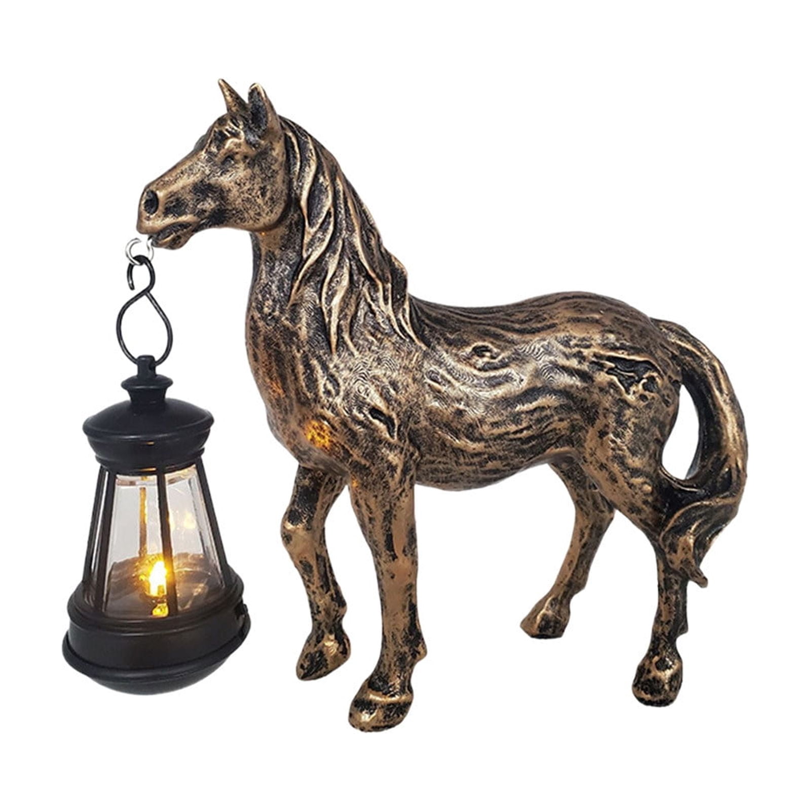 Clearance Outdoor Horse Statues with Solar Garden Light:Horse Garden Statues for Outside,Outdoor Figurine for Yard Art Lawn Ornaments Patio Balcony Home House - Birthday Gifts for Mom Dad