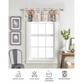 thumbnail image 6 of 4th of July Curtain Valance for Windows/Living Room/Kitchen/Bathroom/Café, Short Rod Pocket Tier Curtain Window Panel Independence Day Spring Floral Butterfly Rustic Topper Curtain 54''x18'', 6 of 6