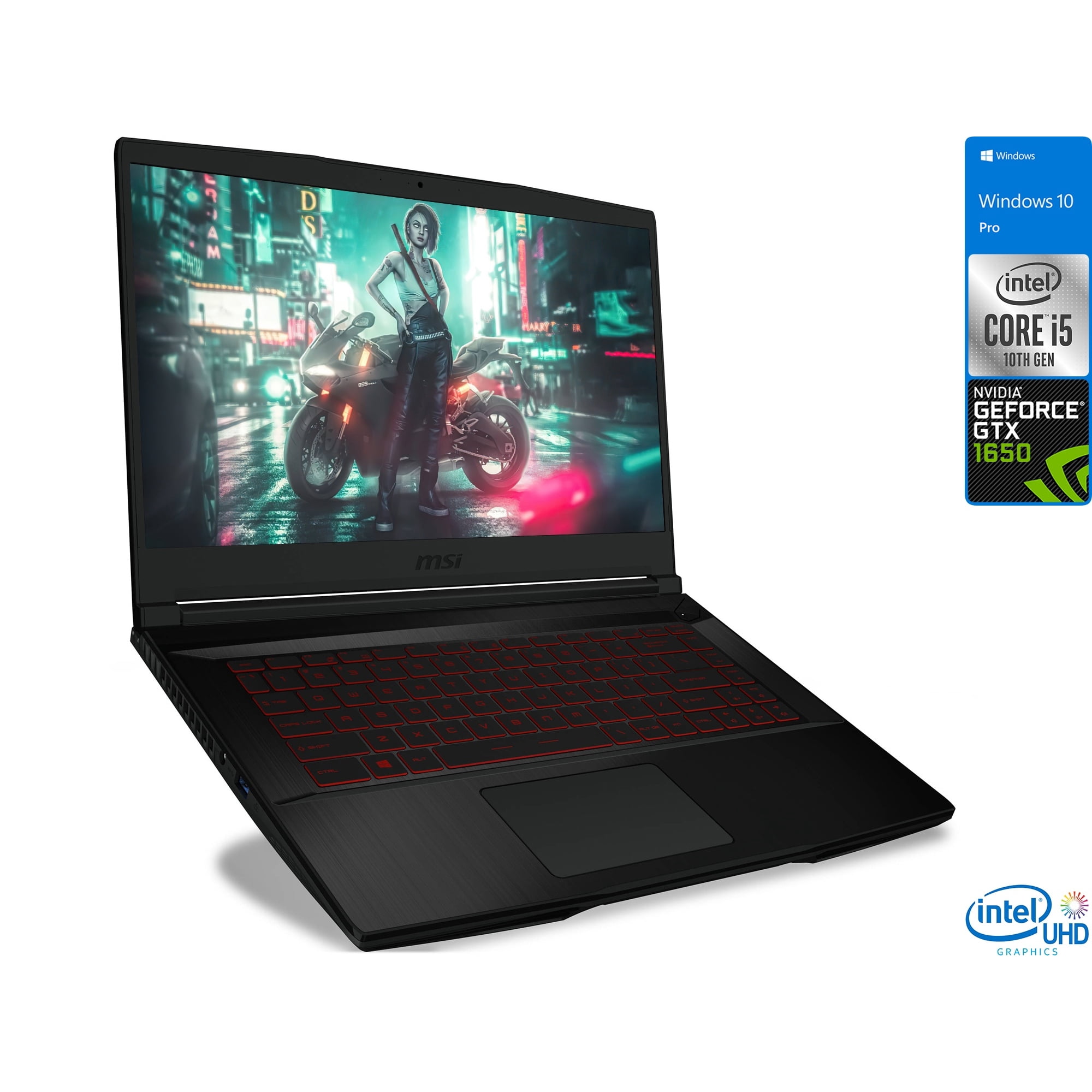 MSI GF63 Thin Gaming Laptop 15.6 IPS FHD Display Intel Core i5 10300H Upto 4.5GHz 32GB RAM 1TB NVMe SSD NVIDIA GeForce GTX 1650 HDMI Wi Fi Bluetooth Windows 10 Pro Walmart