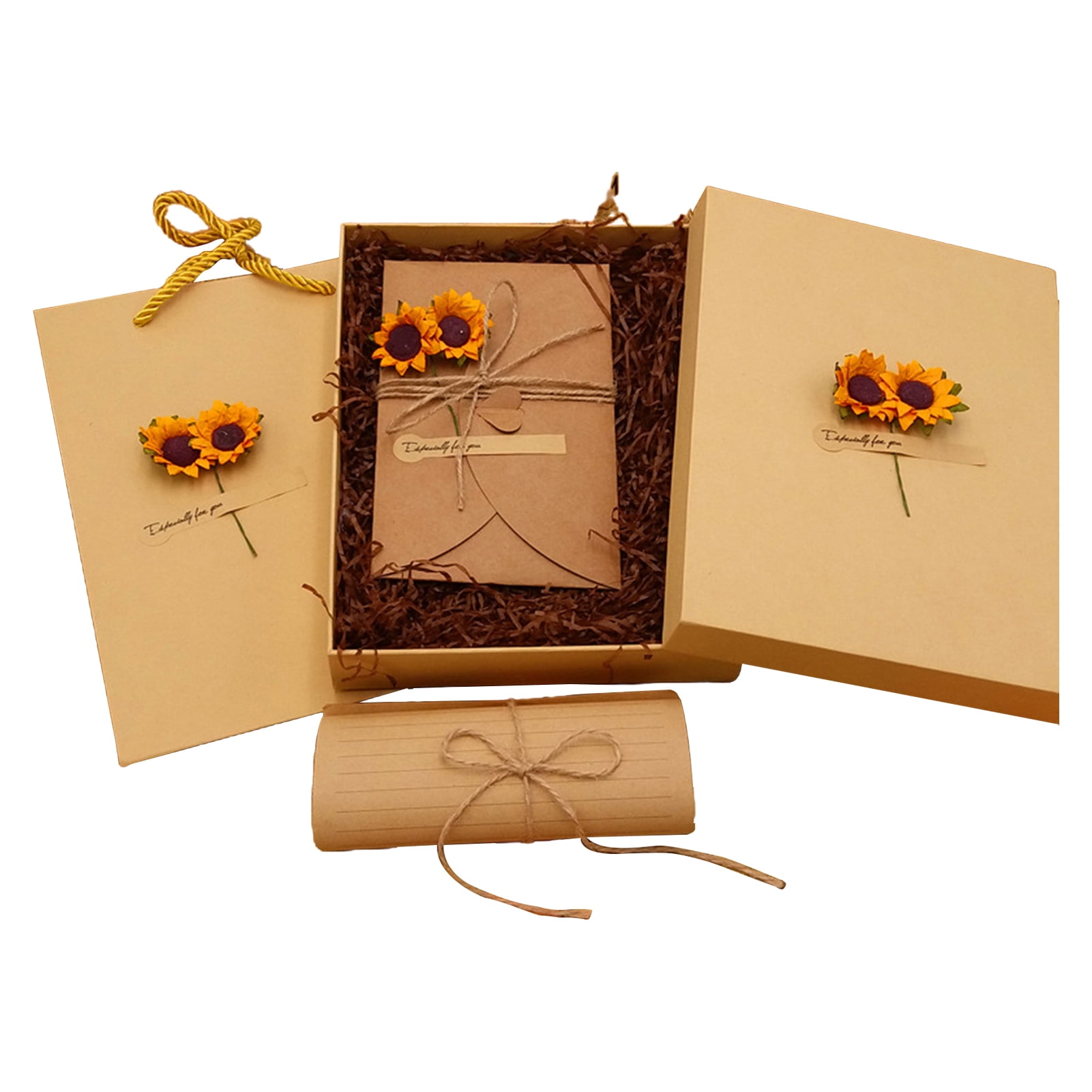 Opvise Letter Paper Envelope Set Romantic Vintage Style with Flowers Decoration Clear Line Smooth Writing Letter Envelopes B