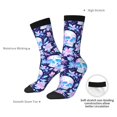 thumbnail image 4 of Cauagu crystal Skull flower leaf Print Crew Socks for Women and Men,Adult Athletic Running Socks 1-Pair Sports Socks Work Gear Socks with Moisture Wicking, 4 of 6