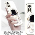 thumbnail image 3 of Compatible with Redmi Note 12 Pro Case for Women Men, Ultra Soft Redmi Note 12 Pro 4G Phone Case with Stand Silicone TPU Plating Cute Astronaut Pattern Cases Cover (White), 3 of 14