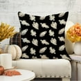 thumbnail image 3 of Halloween Pillow Covers 18x18 Set of 2 Autumn Decorative Seamless Ghosts Throw Pillow Cases Black Cushion Covers Outdoor Patch,Farmhouse,Thanksgiving,Home Décor, 3 of 6