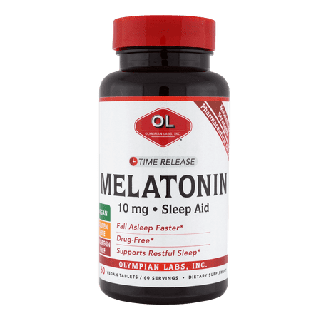 Olympian Labs Melatonin Time Release Tablets, 10 Mg, 60