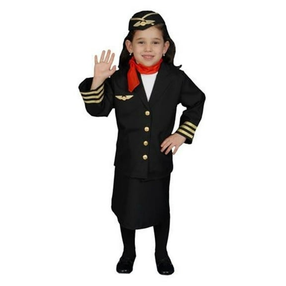 Flight Attendant Set Costume - Size Small 4-6
