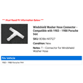 thumbnail image 2 of Windshield Washer Hose Connector - Compatible with 1983 - 1988 Porsche 944 1984 1985 1986 1987, 2 of 2