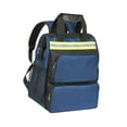 thumbnail image 4 of Bolsa de herramientas Mochila para herramientas Tela Oxford azul Tira reflectante resistente Almacenamiento Altura 40 cm, 4 of 9